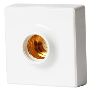 佛山照明灯座螺口灯口E27灯泡底座led节能灯头座螺旋插座明装家用