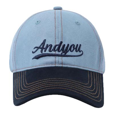 字母刺绣拼色修饰脸型鸭舌帽