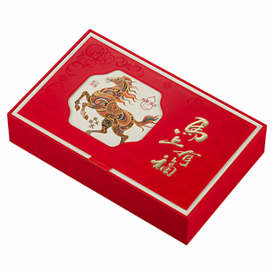 新款马上有福双拼三拼燕窝西洋参礼品盒海参元贝石斛包装盒空盒子