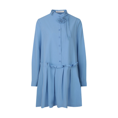 BLUEerror立体玫瑰蓝色连衣裙