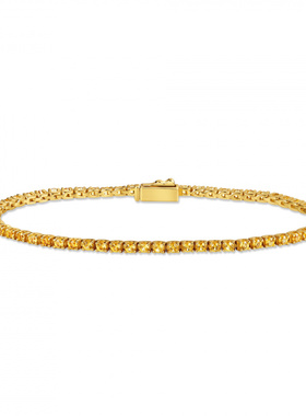 Witther小众设计满镶网球手链轻奢高级感925银渐变粉满天星手链女