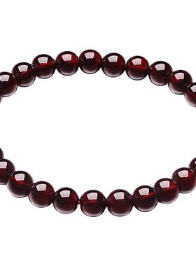 六桂福珠宝天然水晶石榴石手串