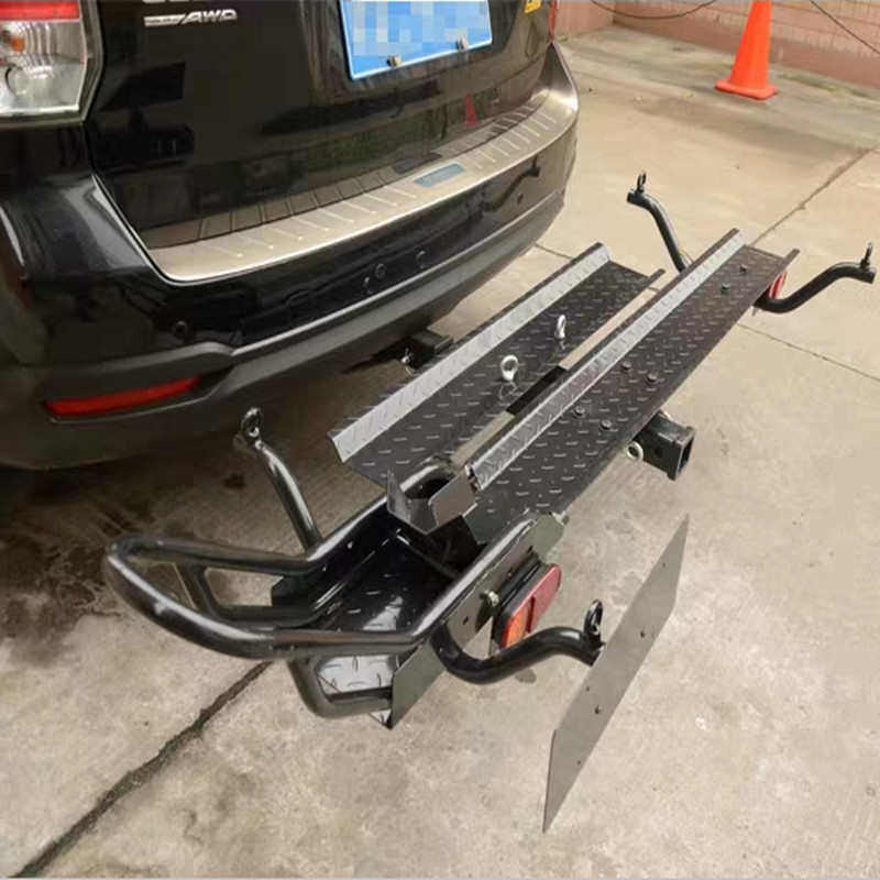 汽车后挂摩托车架三口重机车后挂摩托车架背车架房车三方口拖车杠