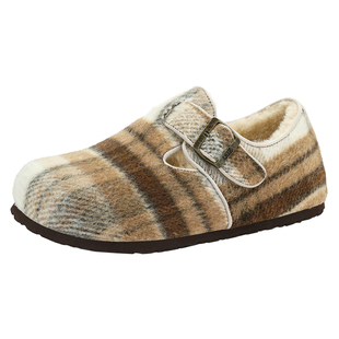 UBZ 加绒勃肯鞋女2026年冬季新款复古撞色保暖博肯棉鞋软底毛毛鞋