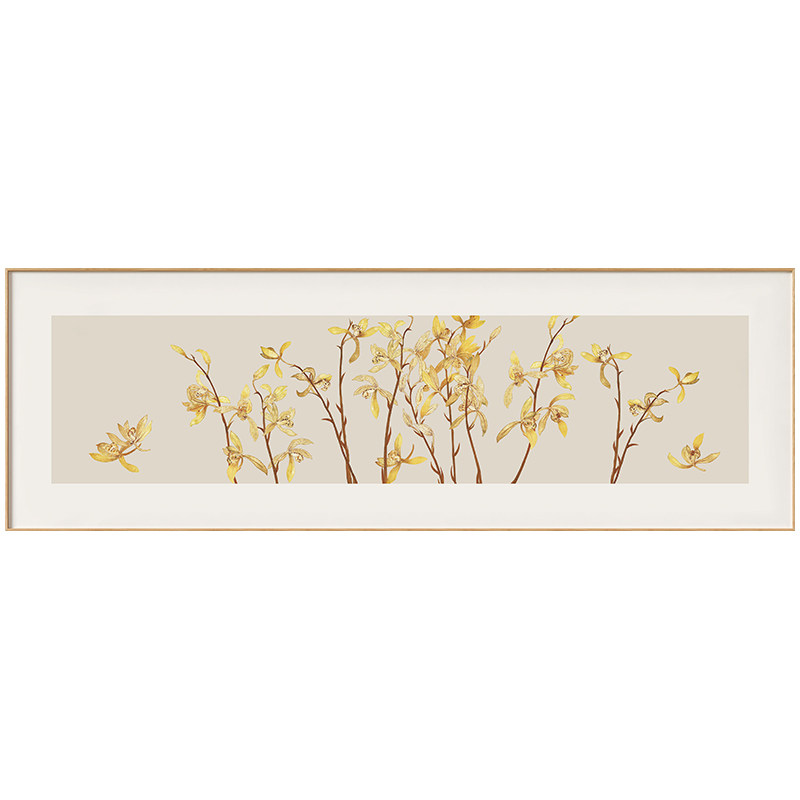 墙蛙卧室新中式风水墨花卉装饰画