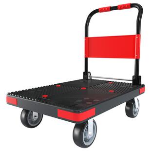 小推车拉货手推车四轮搬运车平板车便携折叠家用仓库小拉车拖板车