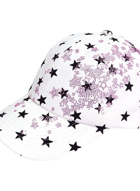 星星烫钻美式复古百搭棒球帽女帽