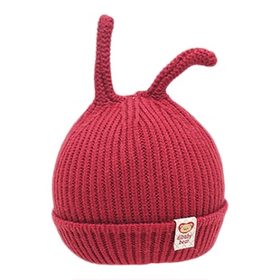 婴儿帽子男女宝宝毛线帽秋冬季新生儿针织帽小月龄6-12个月外出帽