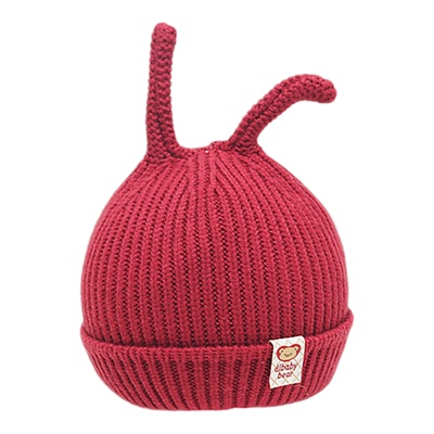 婴儿毛线帽针织帽小月龄