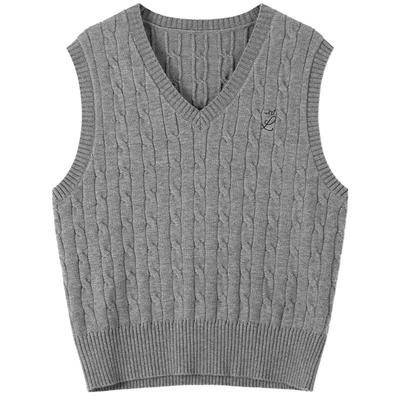 【抗起球】LAGOGO灰色背心针织衫