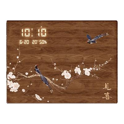 新中式电表箱装饰画万年历电子钟