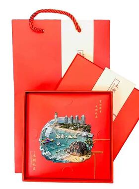 三亚海滩文创冰箱贴2026新款金属立体磁贴三亚旅游纪念品伴手礼物