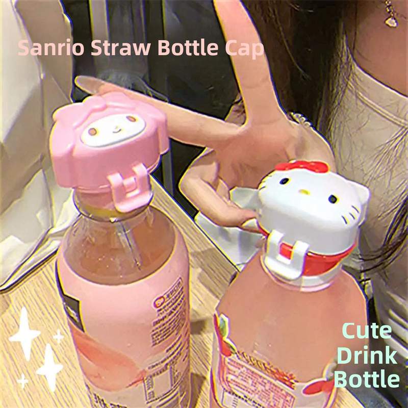 可爱的三丽鸥Hellokitty吸管盖饮料瓶子更换盖旋律儿童的防窒息的