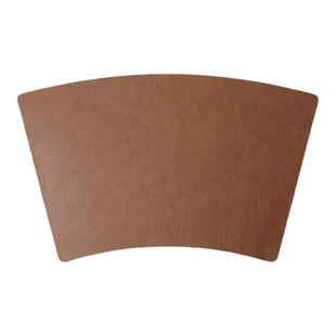 中式酒店圆桌扇形餐垫饭桌垫防油双面皮革隔热垫高级感摆台西餐垫