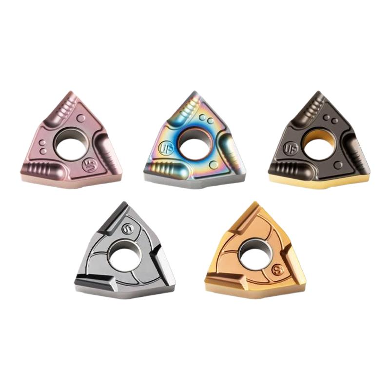 数控桃型开粗车刀片WNMG080404R-S/08L-UF七彩高硬外圆开槽车刀片