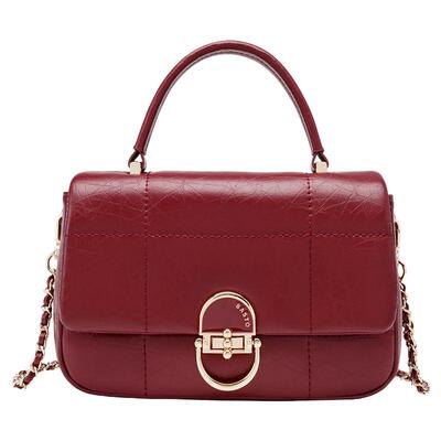 【商场同款】百思图红色婚包