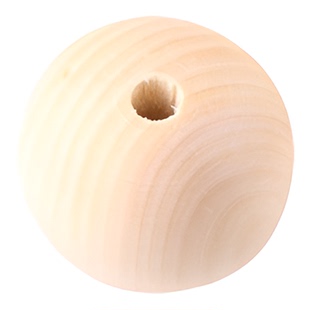 原木色木珠木质散珠子 佛珠串珠DIY饰品配件 荷木禾木圆球直孔珠