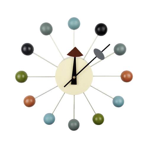 北欧创意挂钟ball clock壁钟糖果艺术静音简约圆形球球装饰石英钟