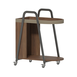 意式极简小推车沙发边几创意可移动复古茶几桌客厅家用边柜小餐车