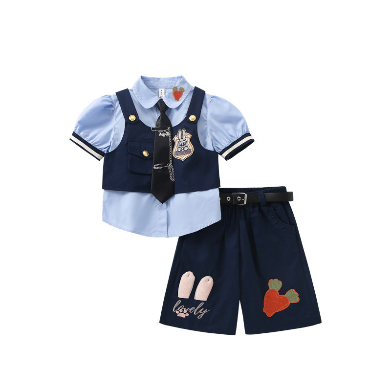 Hi！Fish正版朱迪警官男童套装夏