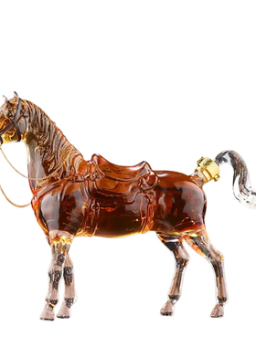 新款玻璃马型酒瓶收藏级摆件