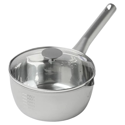 霜山不锈钢雪平锅双嘴导流口