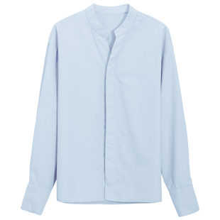 达佳诗白色衬衫女职场通勤气质长袖小V领上衣大学生答辩面试衬衣