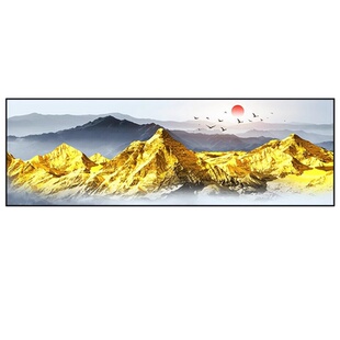 卧室床头装饰画自粘背靠金山壁画夫妻主卧客厅背景墙贴画挂画壁纸