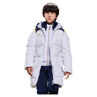 Joma儿童中长款棉服冬季新款防风防水保暖抗寒运动外套童装棉衣