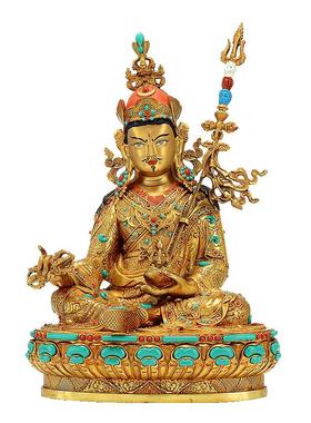 带彩珠铜鎏金工艺家居摆件