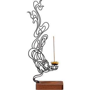 创意倒挂香薰炉线香插香座托悬挂式点香器莲花香座熏香炉禅意摆件