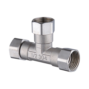 不锈钢加厚内外丝带活接三通热水器弯头水管接头龙头分水器配件