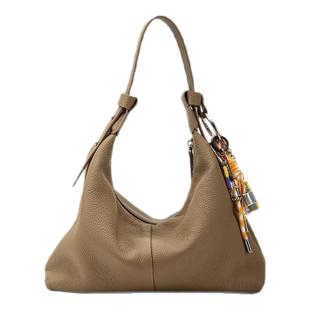 红谷包包女2025新款通勤真皮单肩腋下包牛皮极简HOBO包斜挎女士包