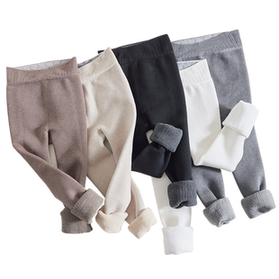 儿童打底裤女童打底袜秋冬加绒加厚白色裤袜外穿春秋宝宝连裤袜