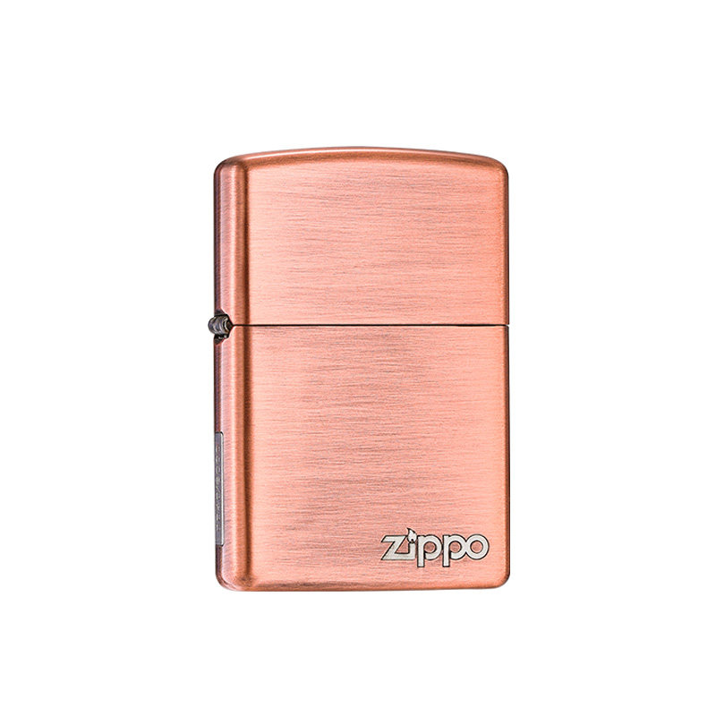 zippo正品紫铜拉丝防风打火机