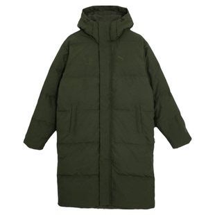 PUMA彪马冬季新款男子虎头刺绣保暖长款连帽休闲厚款羽绒服625542