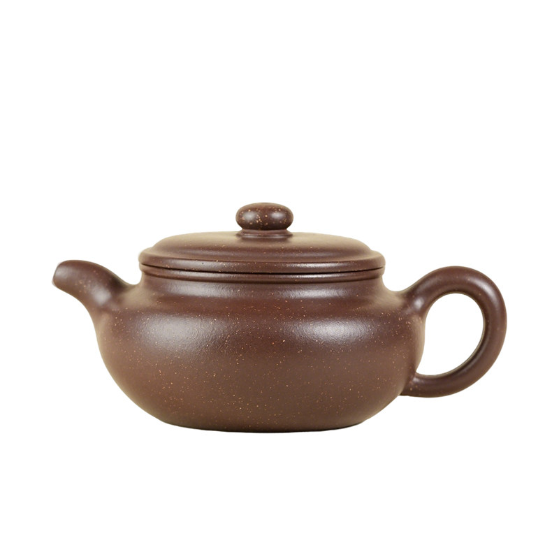 名壶秋月宜兴紫砂壶原矿紫玉金砂扁腹壶手工功夫茶具泡茶壶家用