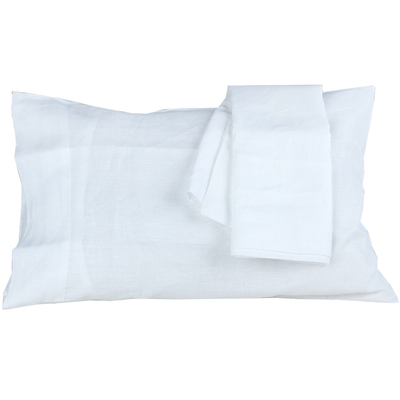 纯亚麻素色简约枕套单人枕袋