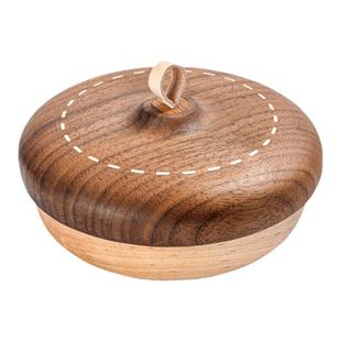 原上城实木可爱首饰手表橡果防尘收纳盒原创设计轻奢配套桌面摆件