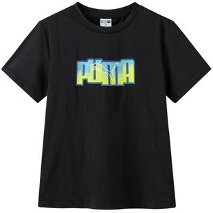 PUMA彪马童装儿童男童吸湿t恤运动上衣夏装短袖女童衣服