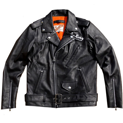 马龙白兰度613斜拉皮衣