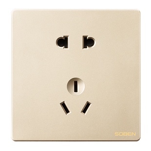 SOBEN松本开关插座86型家用面板墙壁暗装USB五孔插座开关C3.1金