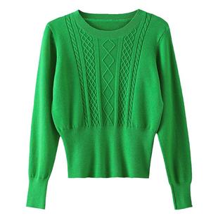 高腰短款毛衣女秋冬女装2025新款修身针织衫收腰小个子上衣打底衫