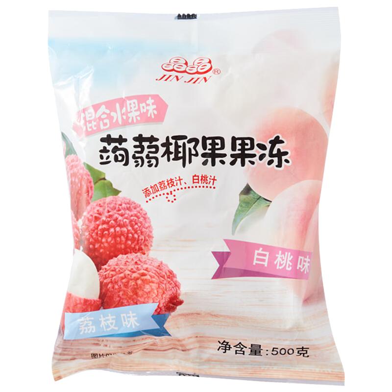 中国台湾进口晶晶椰果果冻果汁果味白桃荔枝芒果味蒟蒻儿童小零食