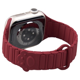 【新年红猫爪表带】匠戴适用iwatch11表带苹果S11手表applewatch小蛮腰S10硅胶磁吸se3新款女S9秋冬运动智能