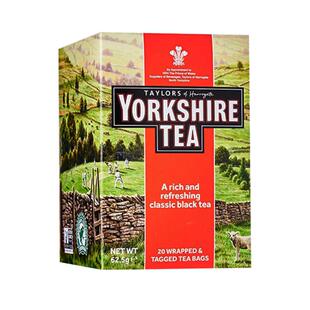 英国进口红茶 yorkshire tea 约克夏约克郡红茶奶茶专用茶包20片