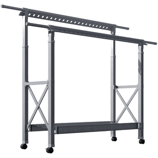 德国铝合金晾衣架落地阳台家用室内室外晒被子神器升降折叠晒衣架