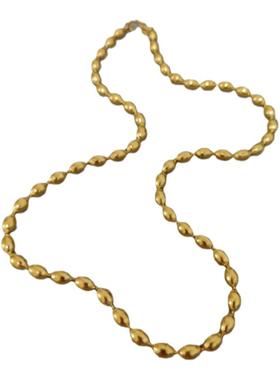 钛钢镀金圆珠女个性椭圆珠项链