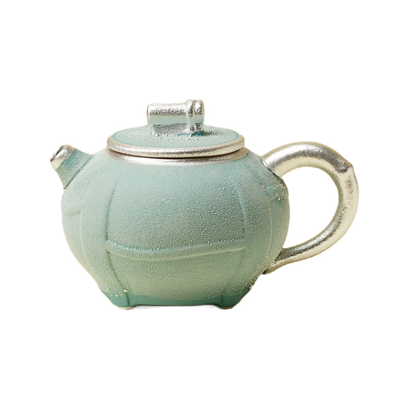 梵汝日本银露手工茶壶高级创意手工银粒泡茶器带过滤功夫茶具鎏银