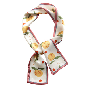 细长条窄丝巾搭西装扎发法式锁骨装饰小网红爆款发带女百搭领巾